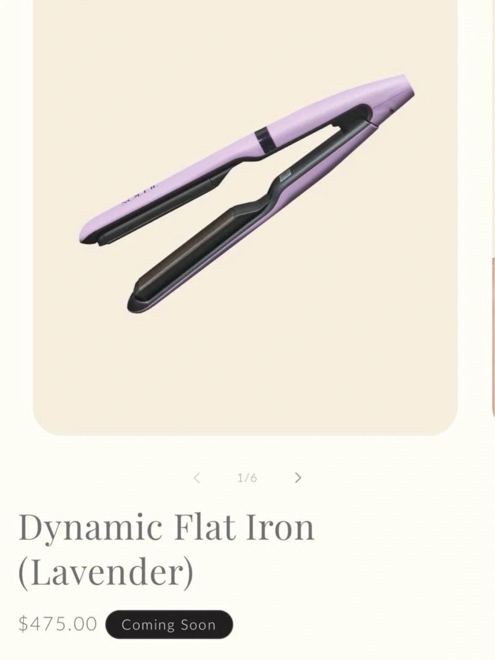 Lavender Ceramic Hair Straightener for Women